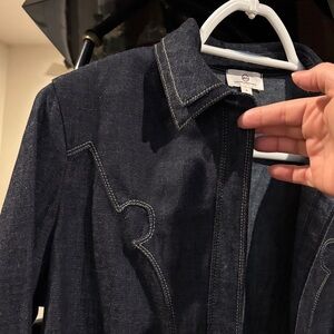 AG Adriano Goldschmied Dark Denim Shirt Jacket